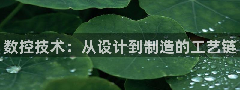 天辰娱乐登录网址：数控技术：从设计到制造的工艺链